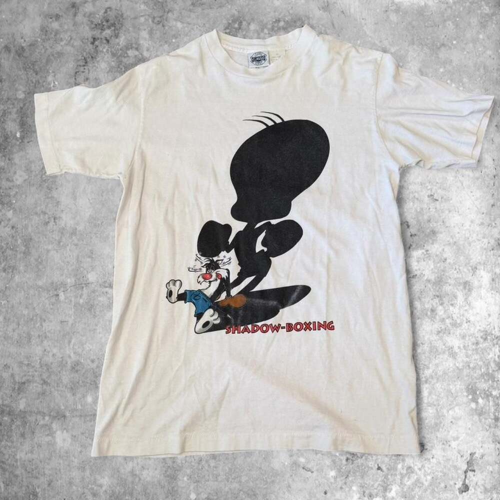 Vintage 90s Looney Tunes Classic Shadow Boxing T-Shirt